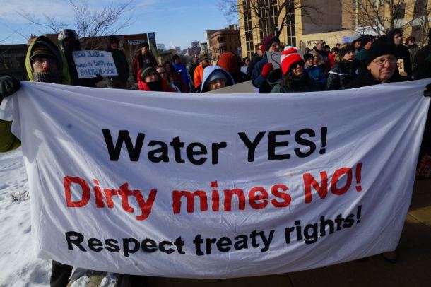 The main message from the Protect  Wisconsin's Waters rally 1/26/13.