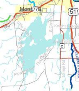 An enlarged map from the DNR website clearly shows there are no Class 1 trout streams near Montreal. The blue line indicates a Class 2, this one running south out of Pence.